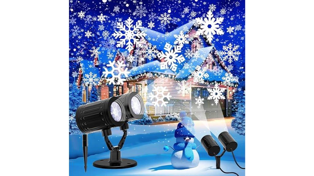 double head snowflake lights
