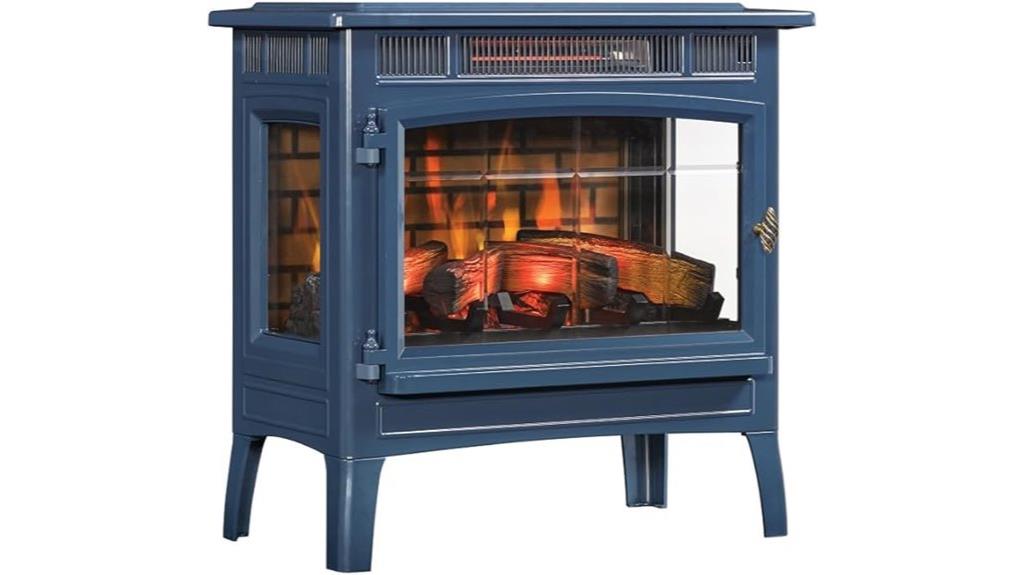 electric fireplace with flame