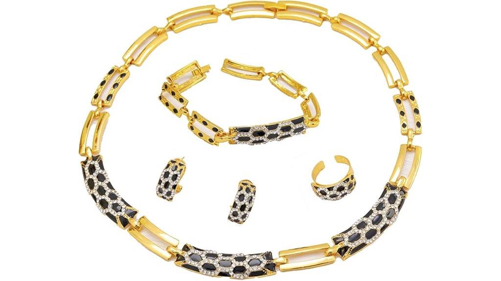 elegant crystal jewelry set