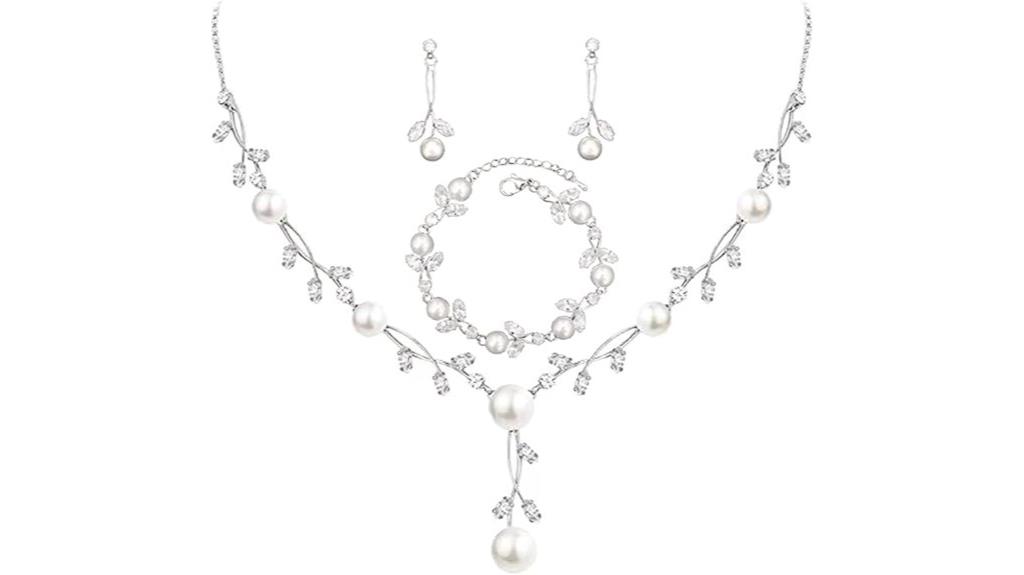 elegant pearl floral earrings