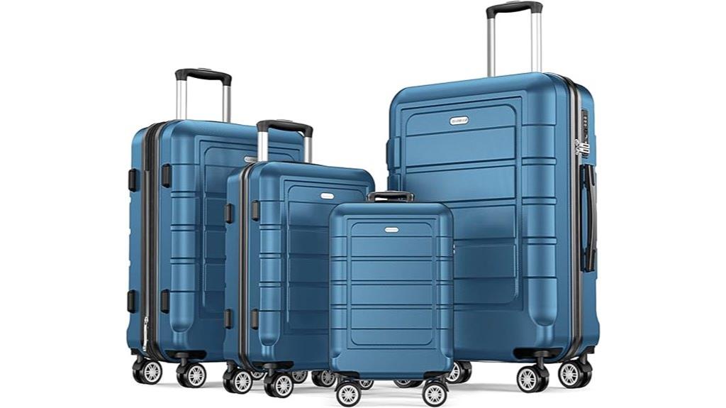 expandable tsa luggage set