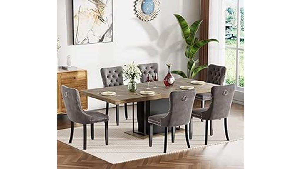 extendable 6 seat dining set