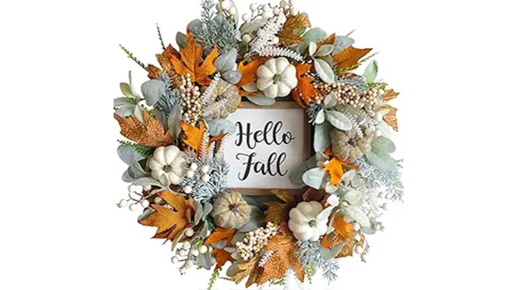 fall eucalyptus pumpkin wreath