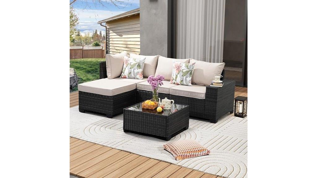 five piece patio set