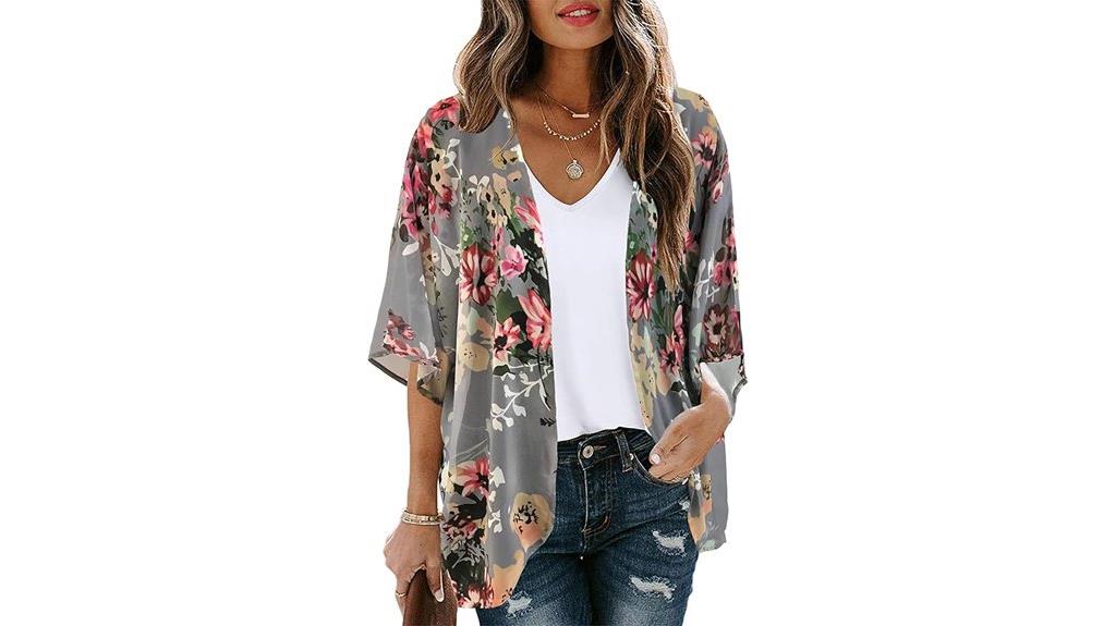 floral kimono cardigan top