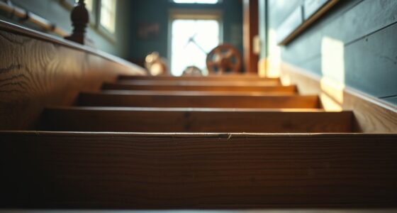 footsteps echo on wooden stairs