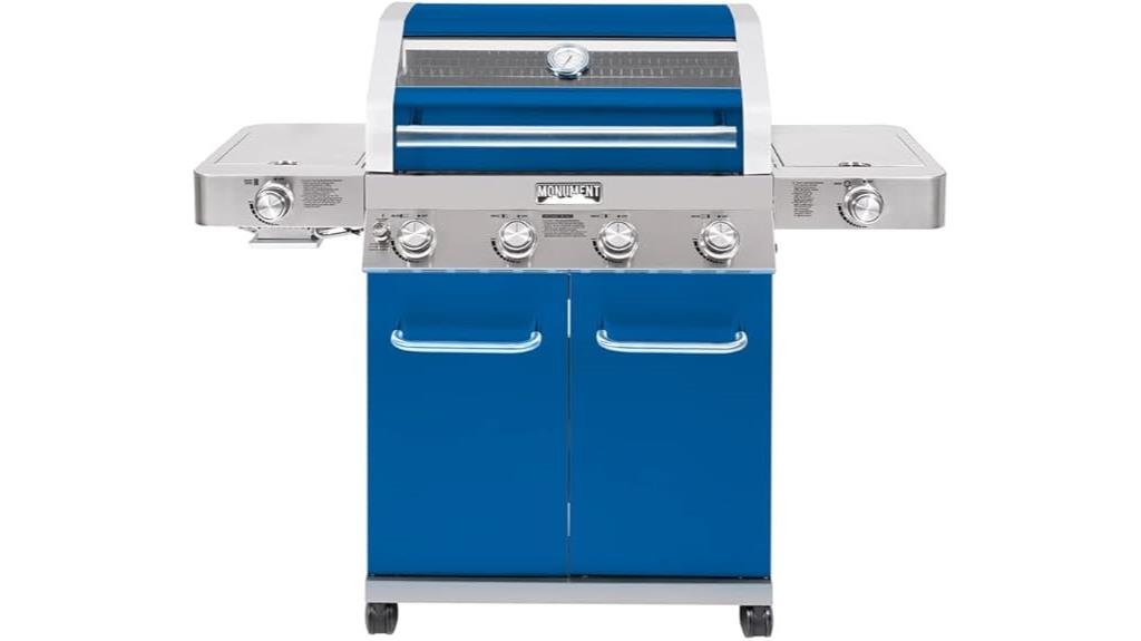 four burner stainless grill
