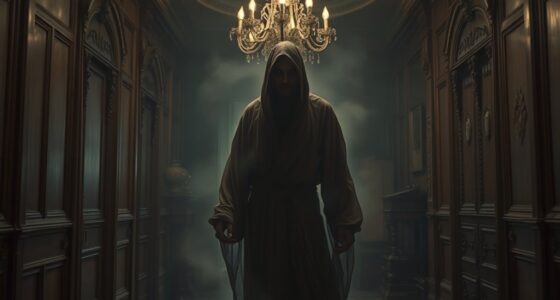 ghostly figure in historic attire