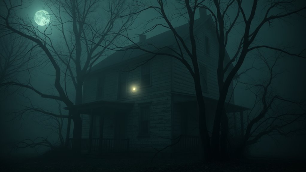 haunted house with eerie features