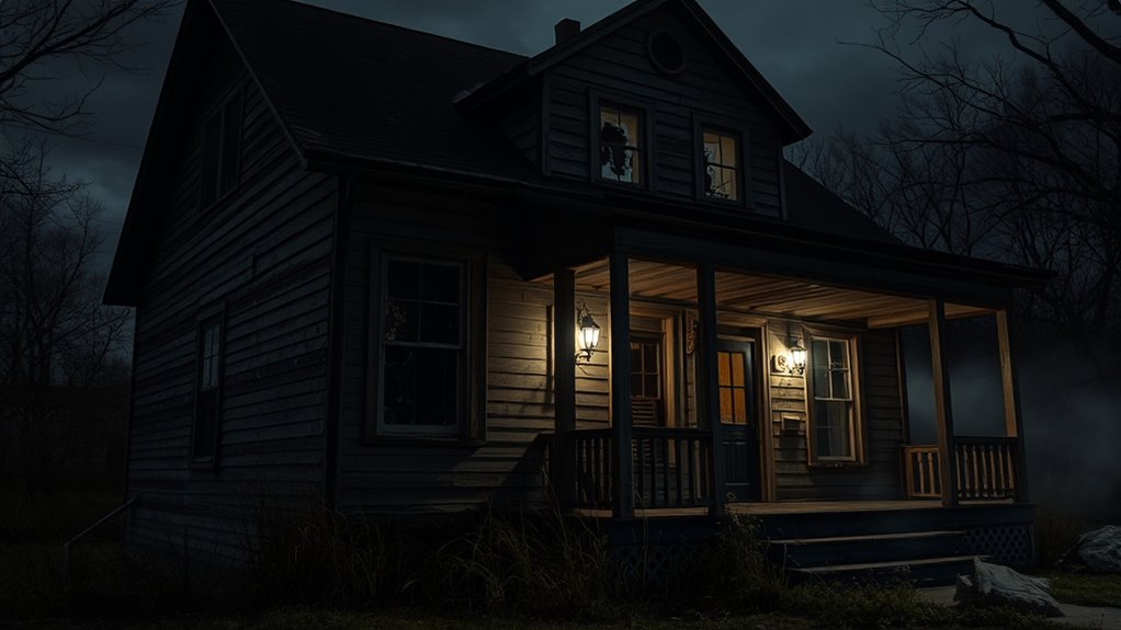 haunted house with malevolent spirits