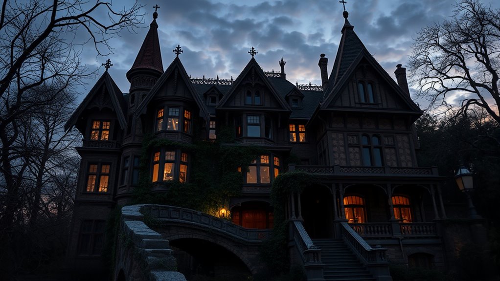 haunted mansion with architectural anomalies