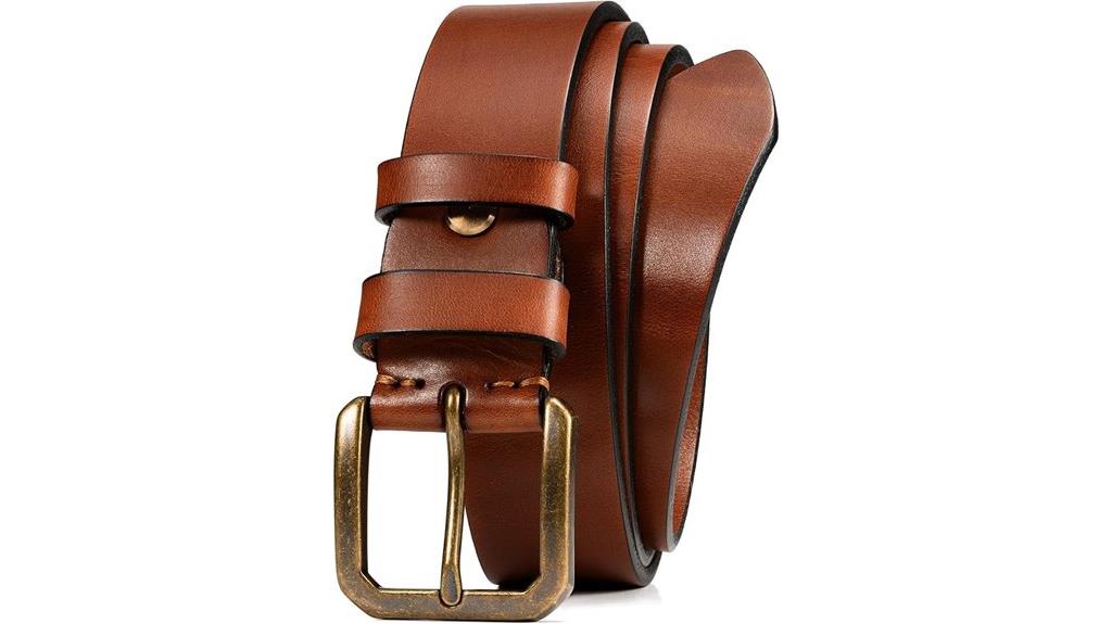 heavy duty leather work belt