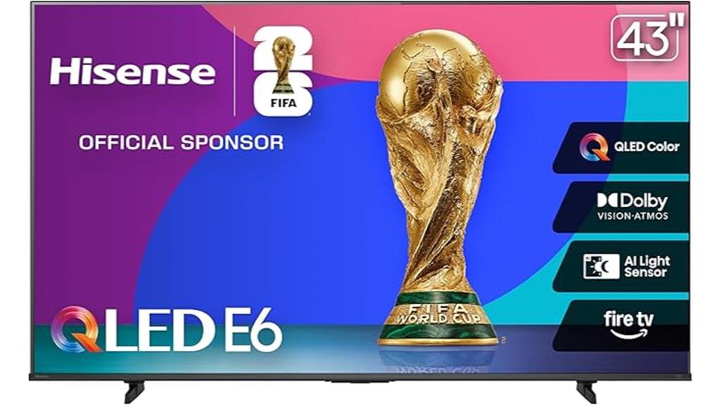 hisense 43 inch qled tv