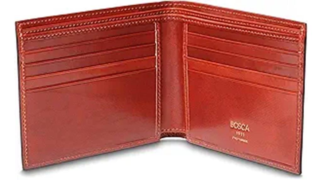 italian leather bifold wallet
