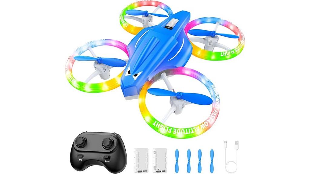 kids light up 3d flip drone
