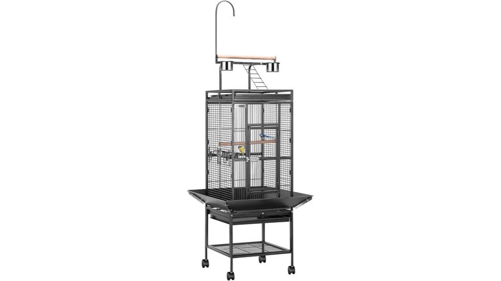 large 72 inch wrought iron cage
