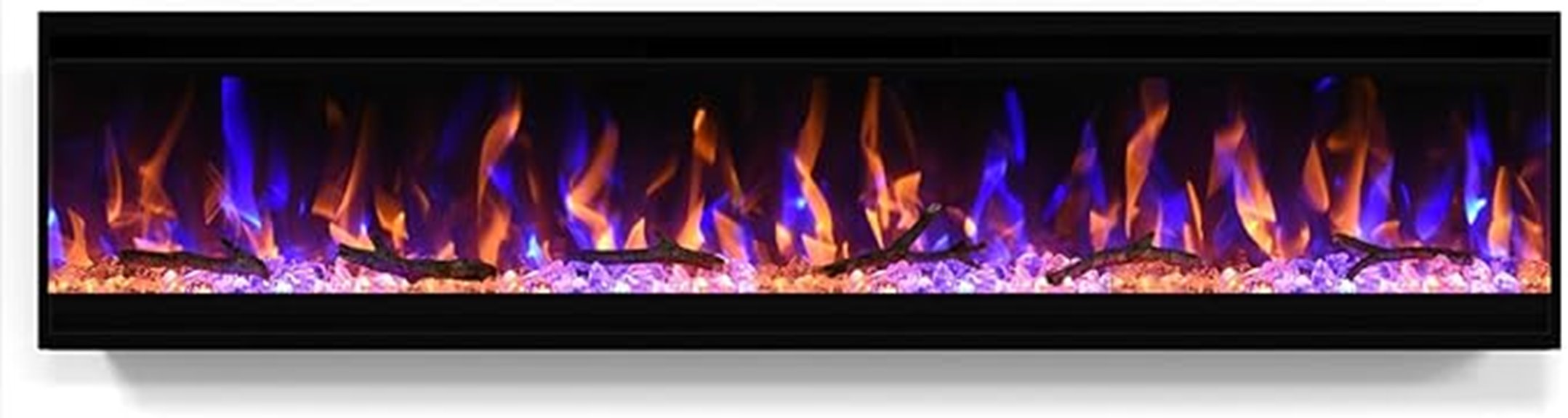 large electric fireplace with remote