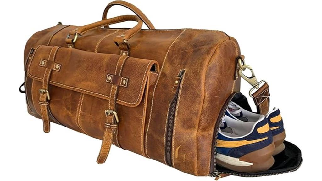 leather travel duffel bags