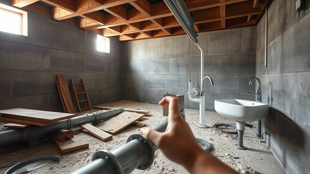 light basement physical touches