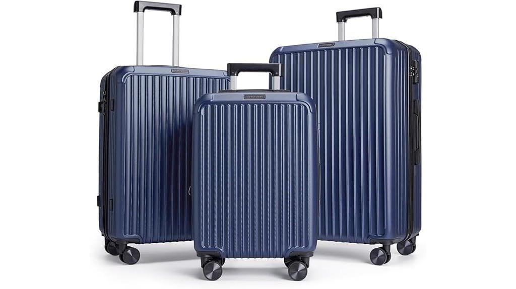 lightweight 3 piece hard shell suitcases