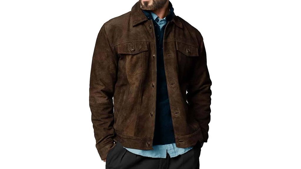 luxury leather trucker jacket