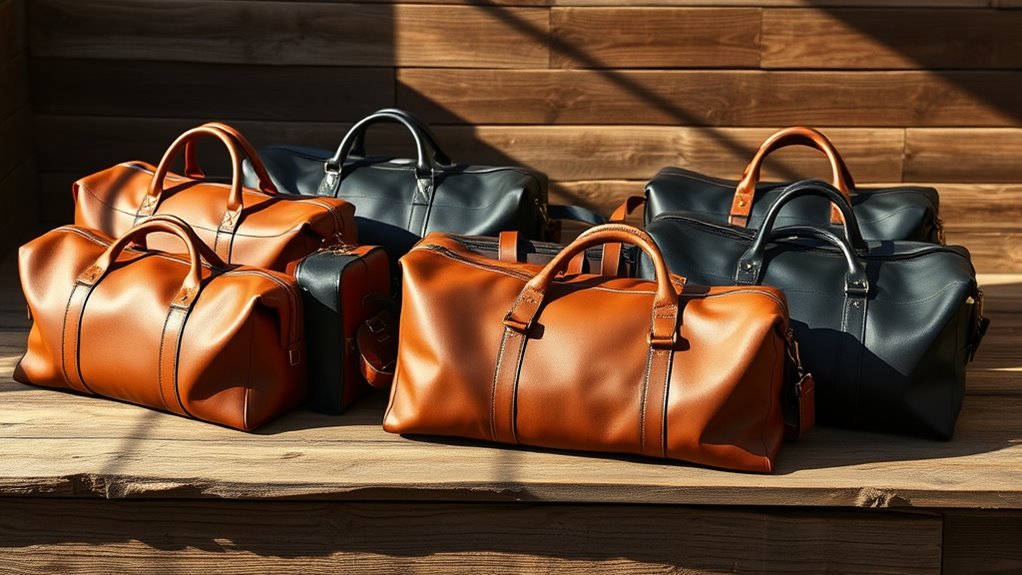 luxury leather weekend bags