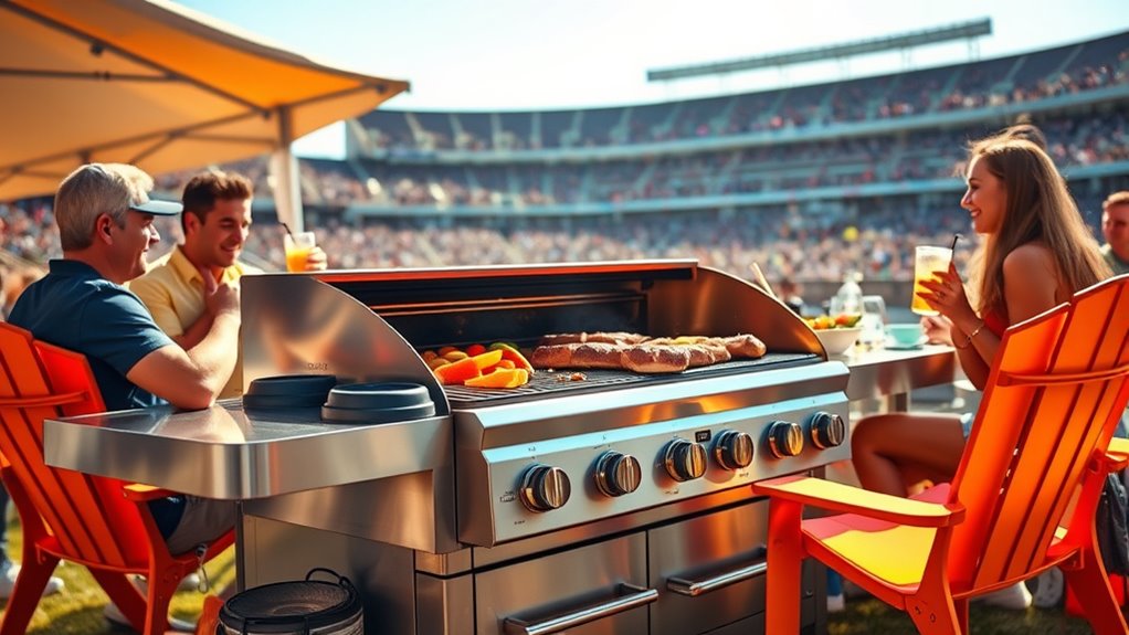 luxury tailgate grill options