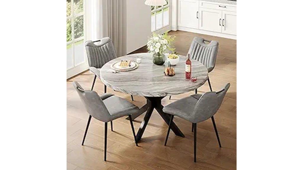 marble top dining set
