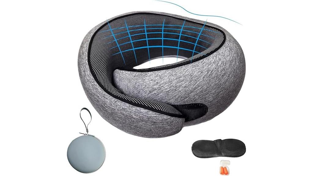 memory foam travel neck pillow