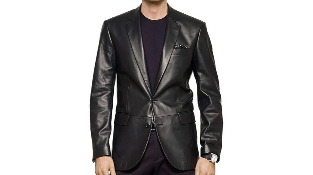 men s chicago lambskin leather blazer