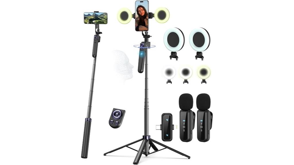 mobile vlogging kit with auto tracking