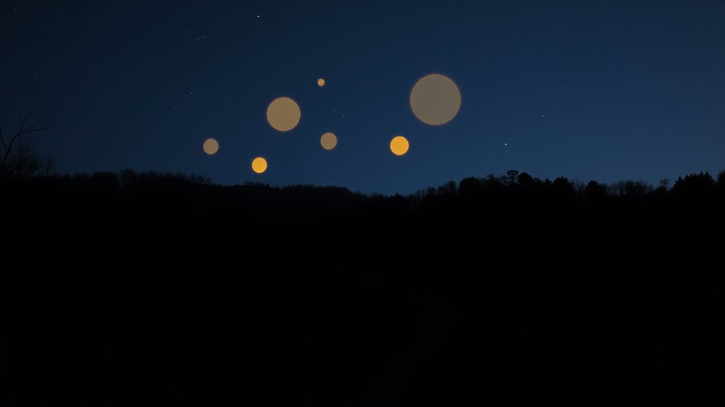 mysterious lights over brown