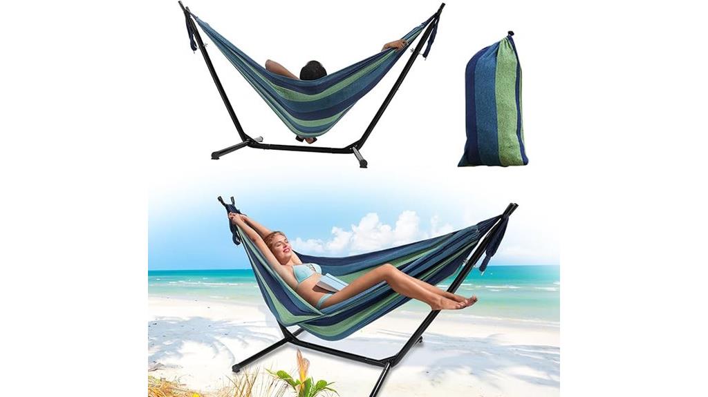 outdoor double metal hammock
