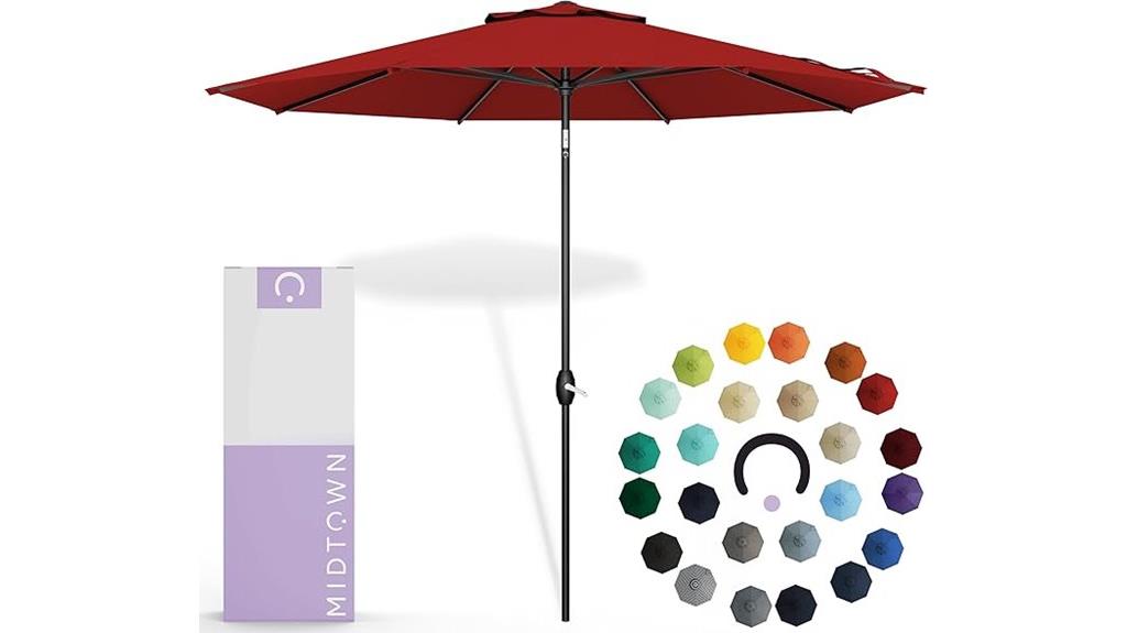 outdoor umbrella with auto tilt