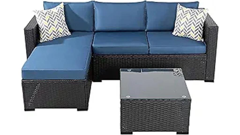 outdoor wicker lounge set
