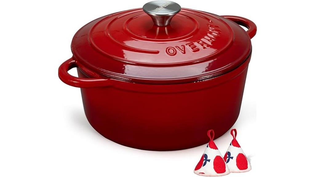 overmont 4 5qt enameled dutch oven