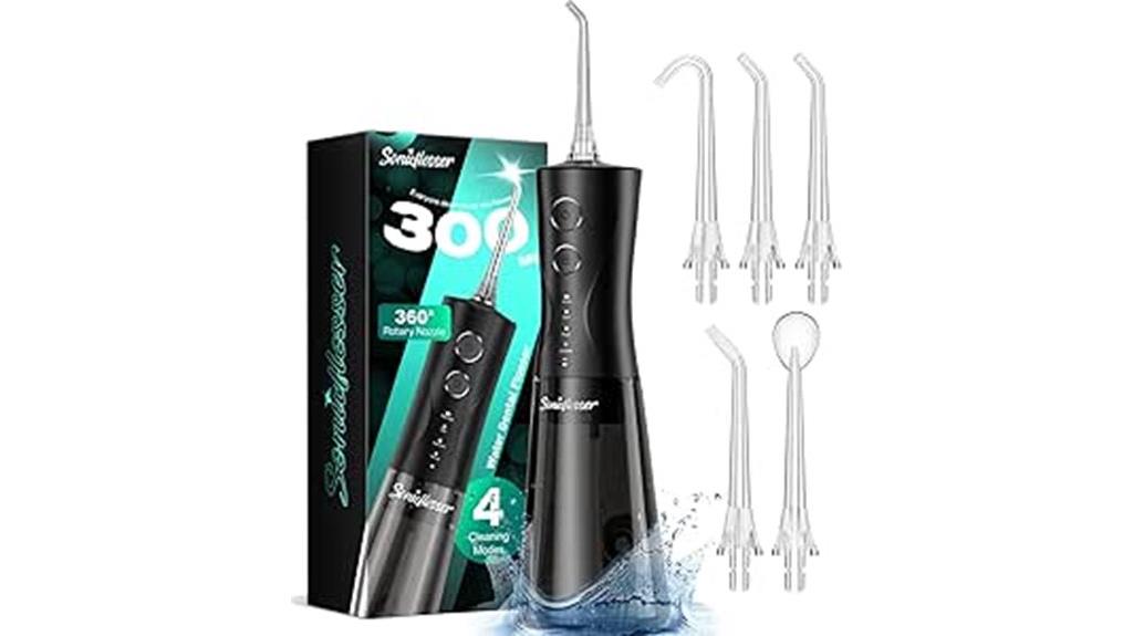 portable water flosser with tips