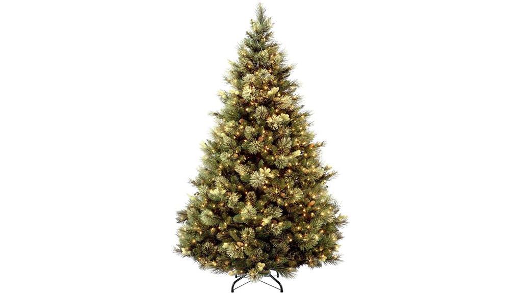pre lit white christmas tree