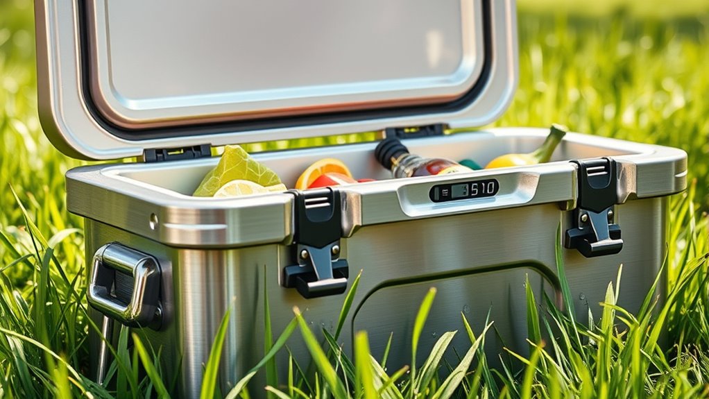 premium camping cooler features