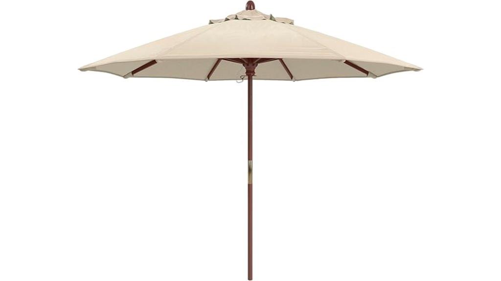 premium hardwood patio umbrella