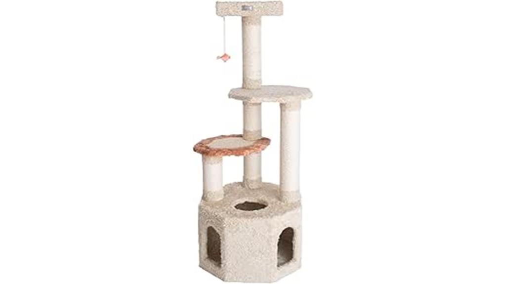 premium khaki cat tree