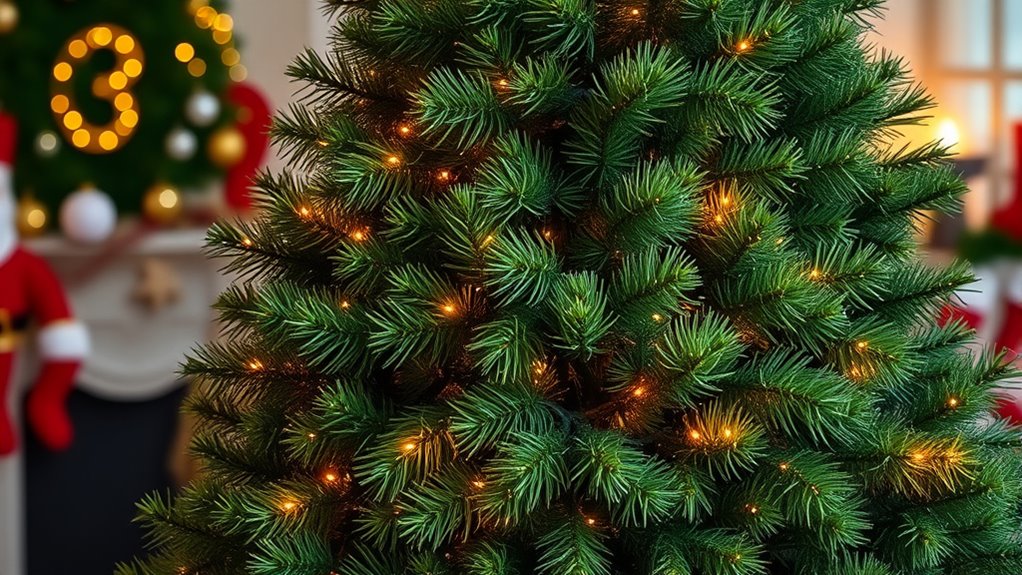 realistic pre lit christmas trees