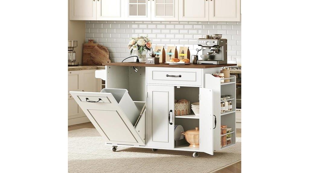 rolling kitchen island cart