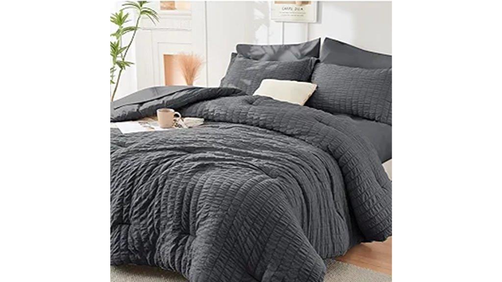 seersucker seven piece comforter set