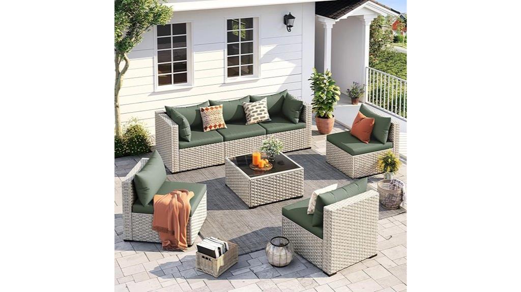 seven piece outdoor furniture