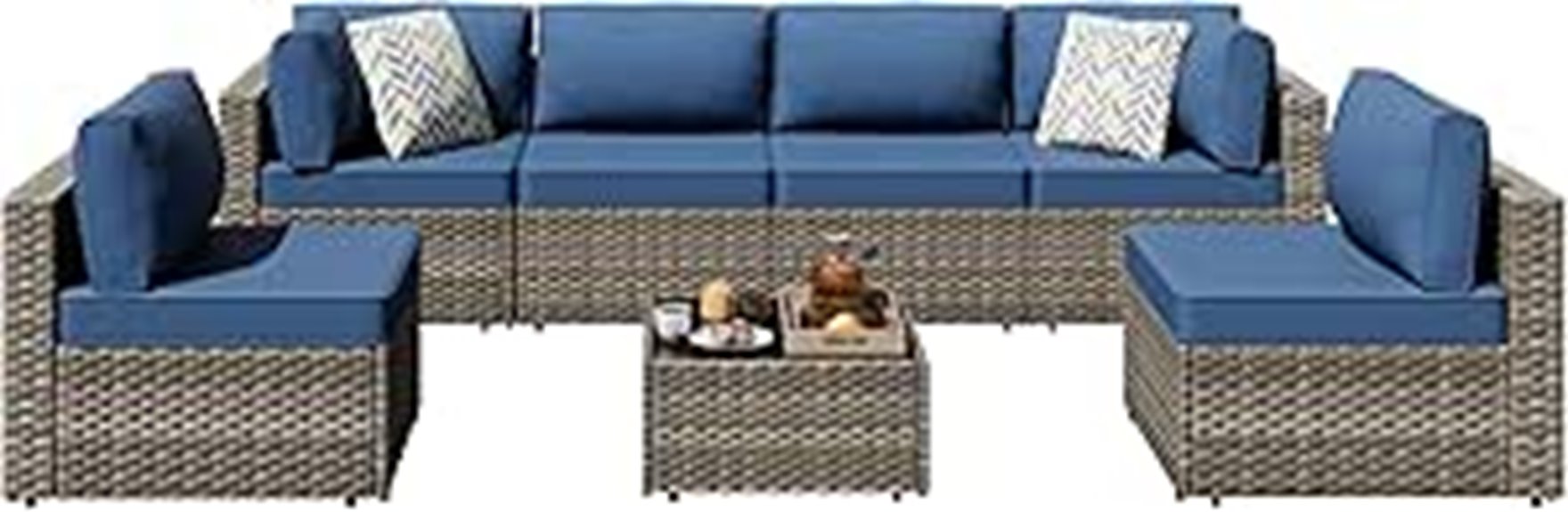 seven piece patio sofa