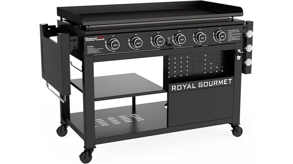 six burner gas griddle
