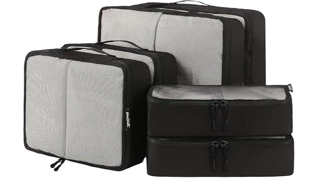 six piece packing cube set