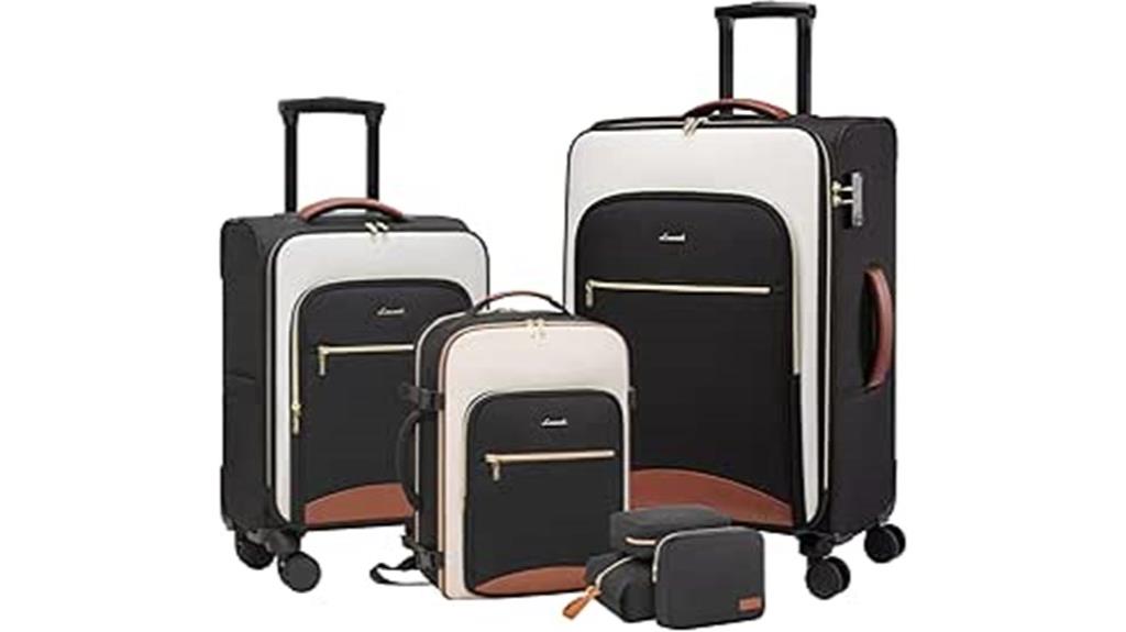 six piece soft luggage