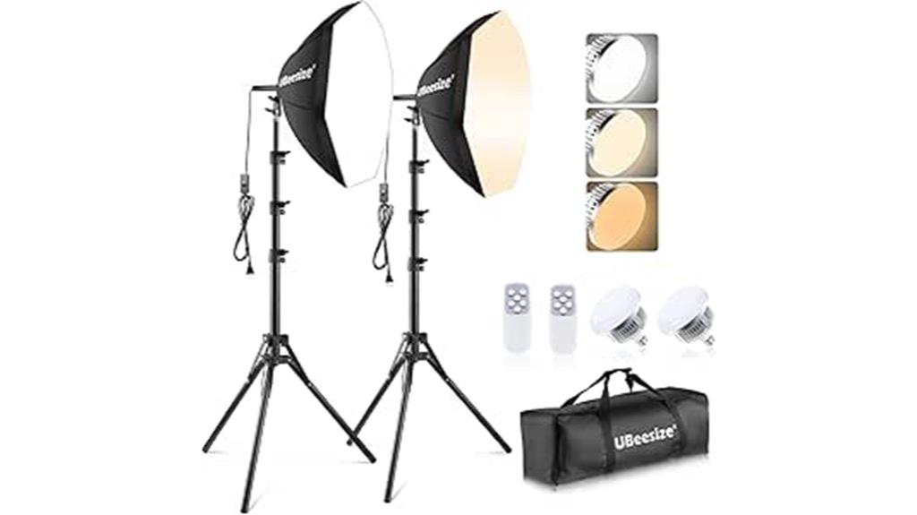 softbox photography lighting kit